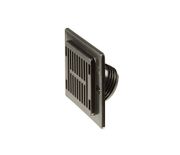 UBBINK VLOERVENTILATIEKOKER (WF) WAALFORMAAT COMPLEET MET ZWART MUURROOSTER